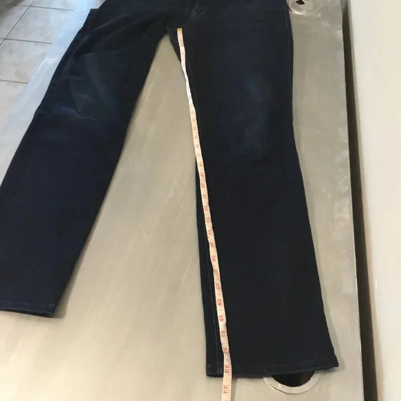 7 for all mankind kimmie straight leg dark blue jeans SZ 31 - Picture 7 of 14